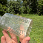 Antique Bluthenthal & Bickart B & B Fine Old Flask Whiskey Glass Bottle 1890s
