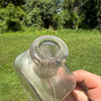 Antique Bluthenthal & Bickart B & B Fine Old Flask Whiskey Glass Bottle 1890s