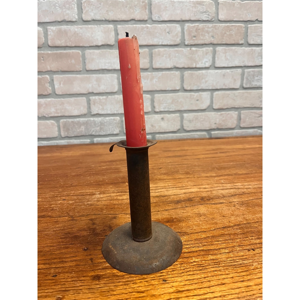 Antique Primitive Hog Scraper Styled Push-Up Candle Stick Mid to Late 1800s