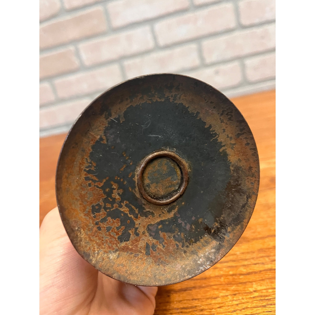 Antique Primitive Hog Scraper Styled Push-Up Candle Stick Mid to Late 1800s
