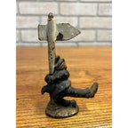 Antique Vintage Drunken Man Hobo Cast Iron Bottle Opener Street Sign John Wright