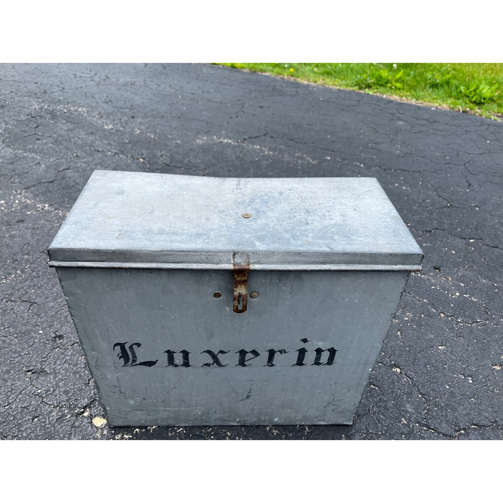 Vintage Luxerin Farms Dairy Milk Man Delivery Porch Insulated Box Fond du Lac WI