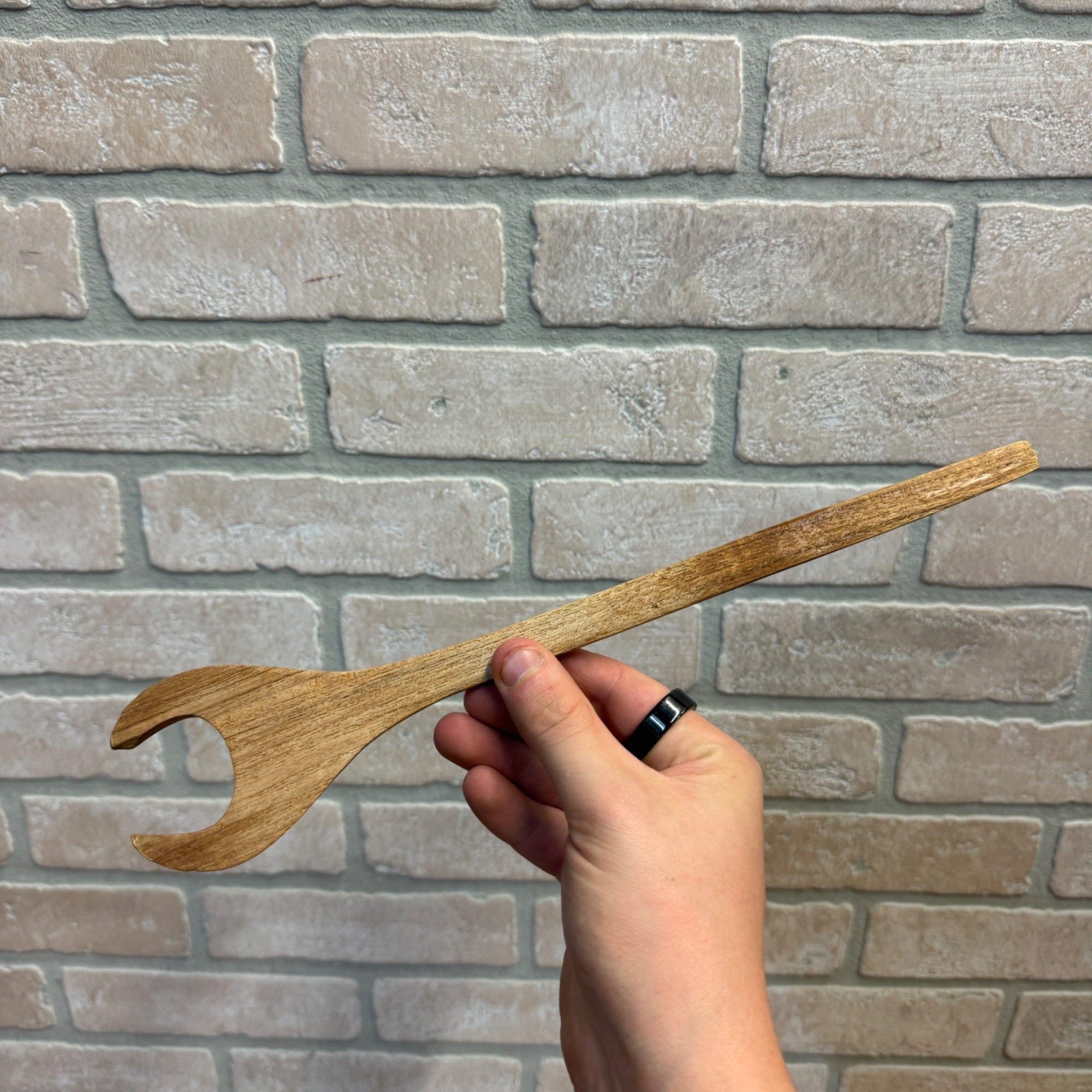 Vintage Wooden Kitchen Utensil Oven Rack Pull or Open-Ended Risotto Spoon Primitive Decor