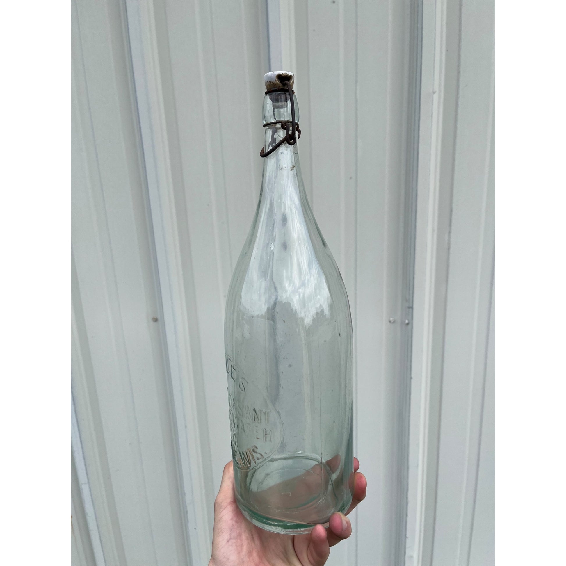 Very Rare Racine WI Olle’s Mt. Pleasant Spring Water Half Gallon Bottle Blob Top