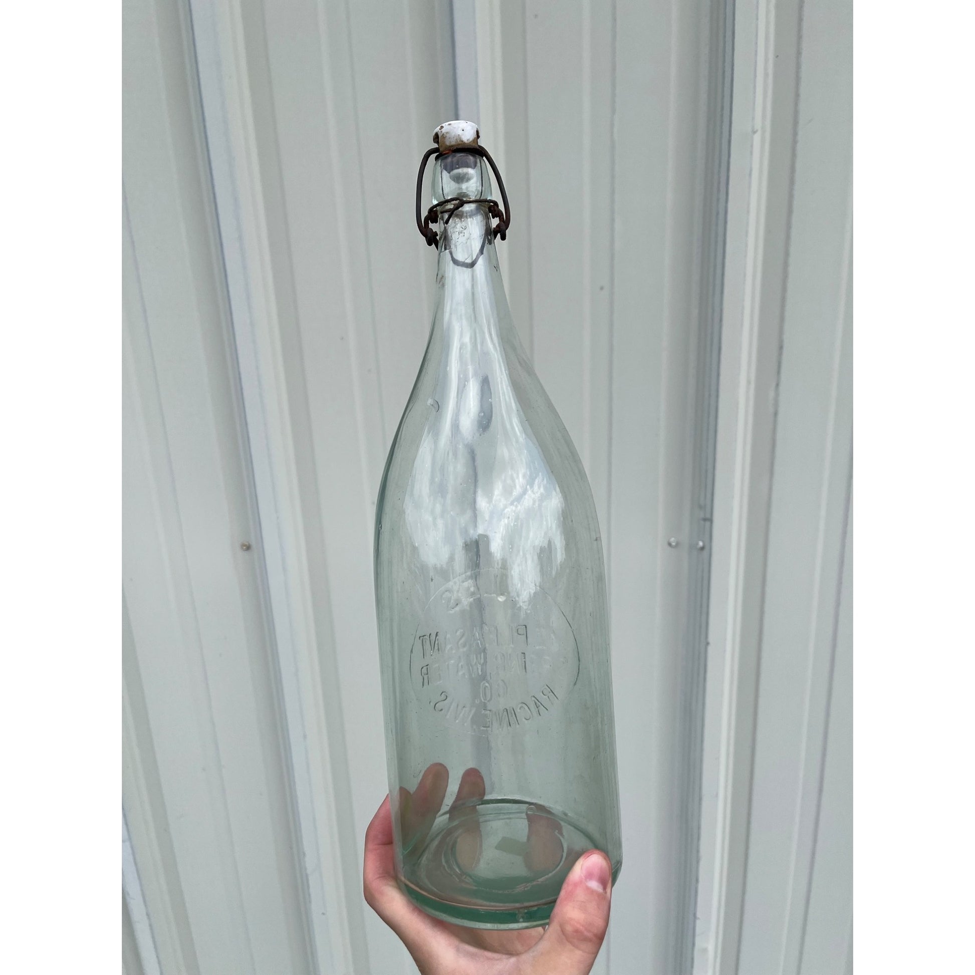 Very Rare Racine WI Olle’s Mt. Pleasant Spring Water Half Gallon Bottle Blob Top