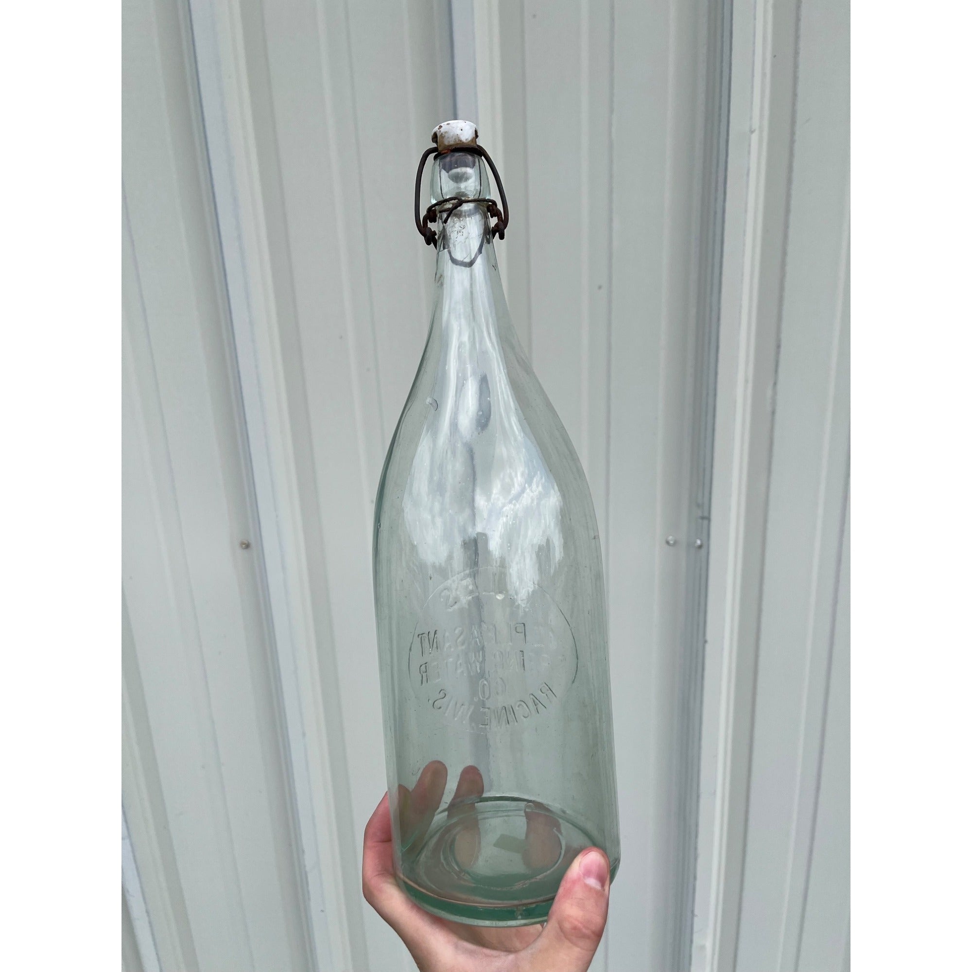 Very Rare Racine WI Olle’s Mt. Pleasant Spring Water Half Gallon Bottle Blob Top