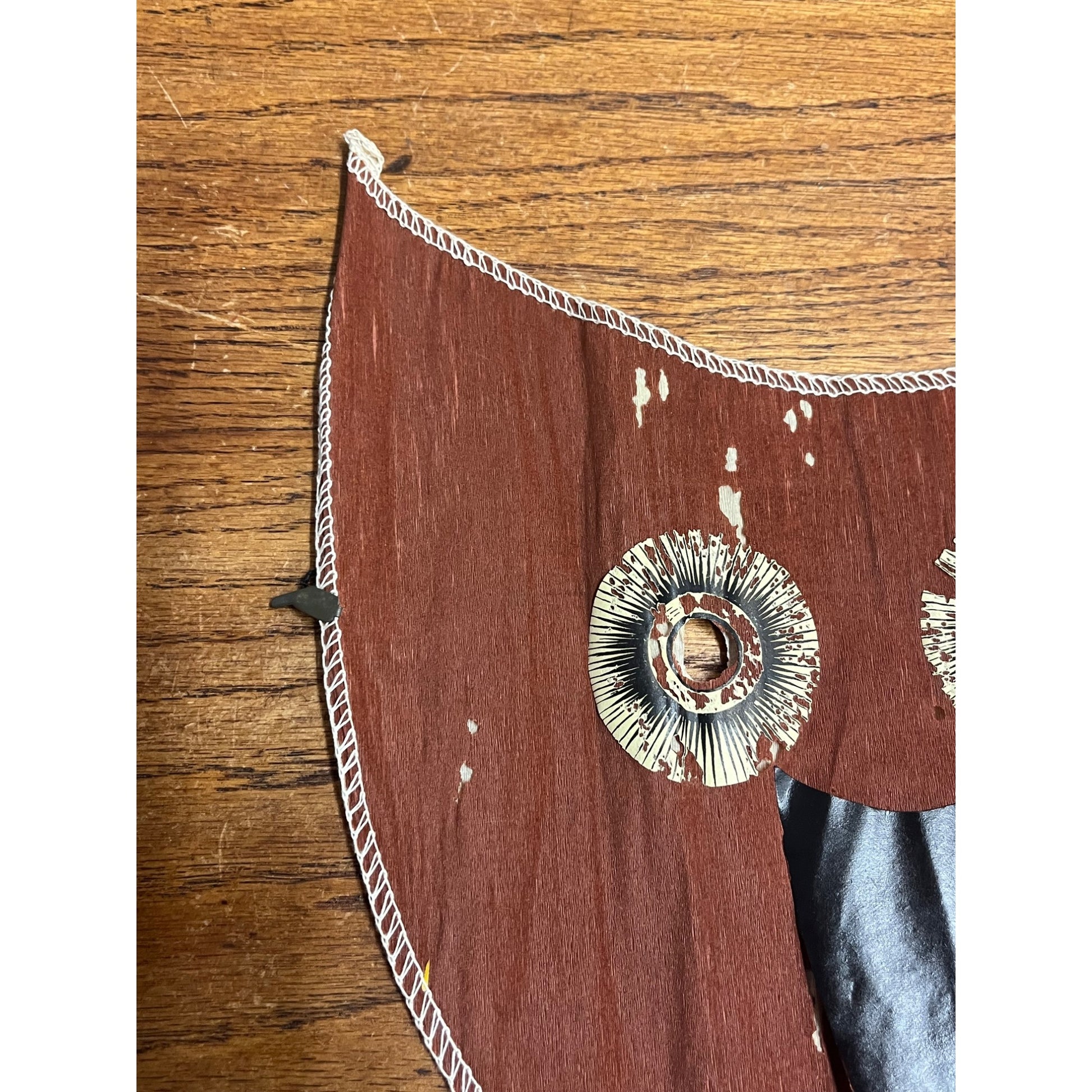 SCARCE Vintage 1920s Dennison Halloween Crepe Tissue Paper Owl Costume Mask