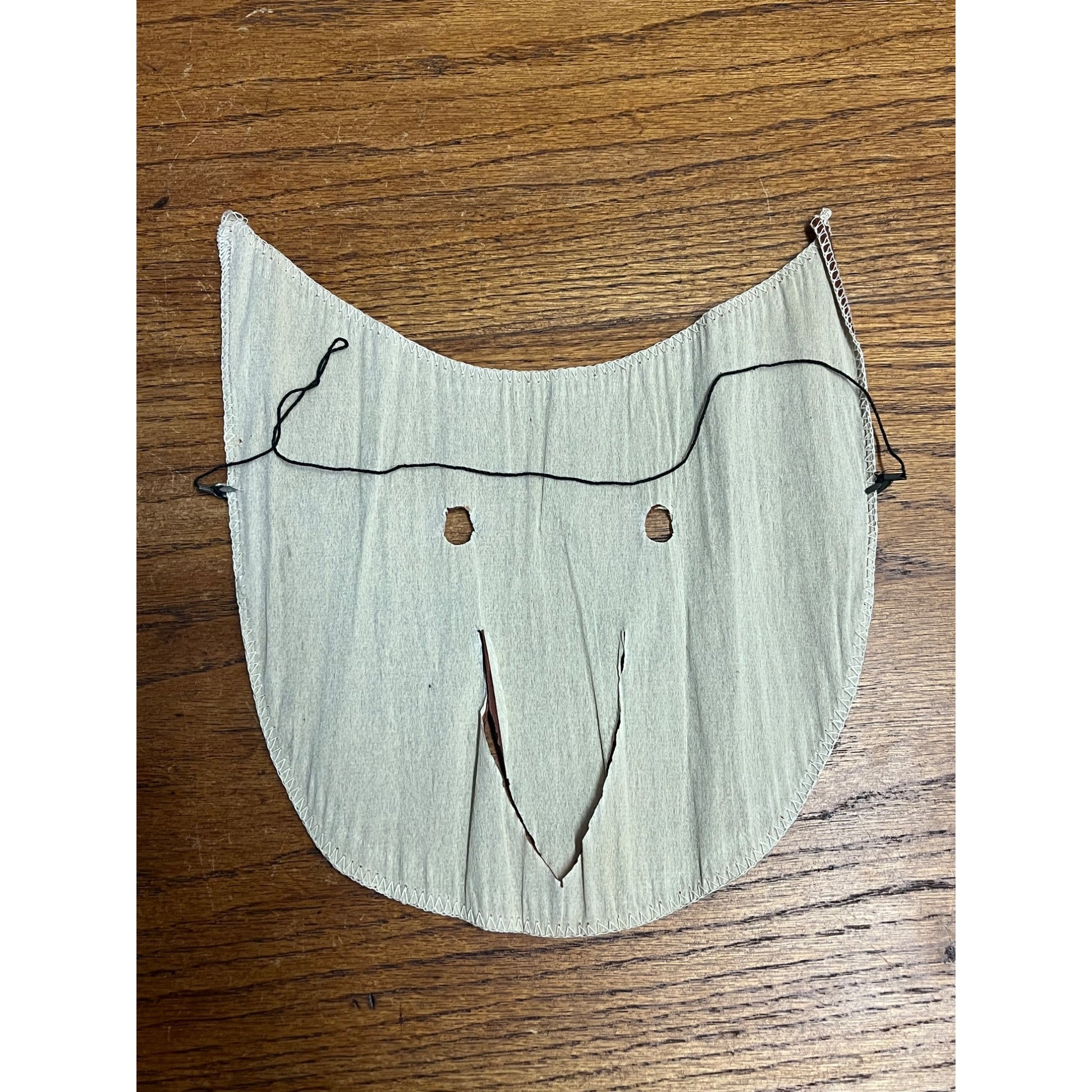 SCARCE Vintage 1920s Dennison Halloween Crepe Tissue Paper Owl Costume Mask