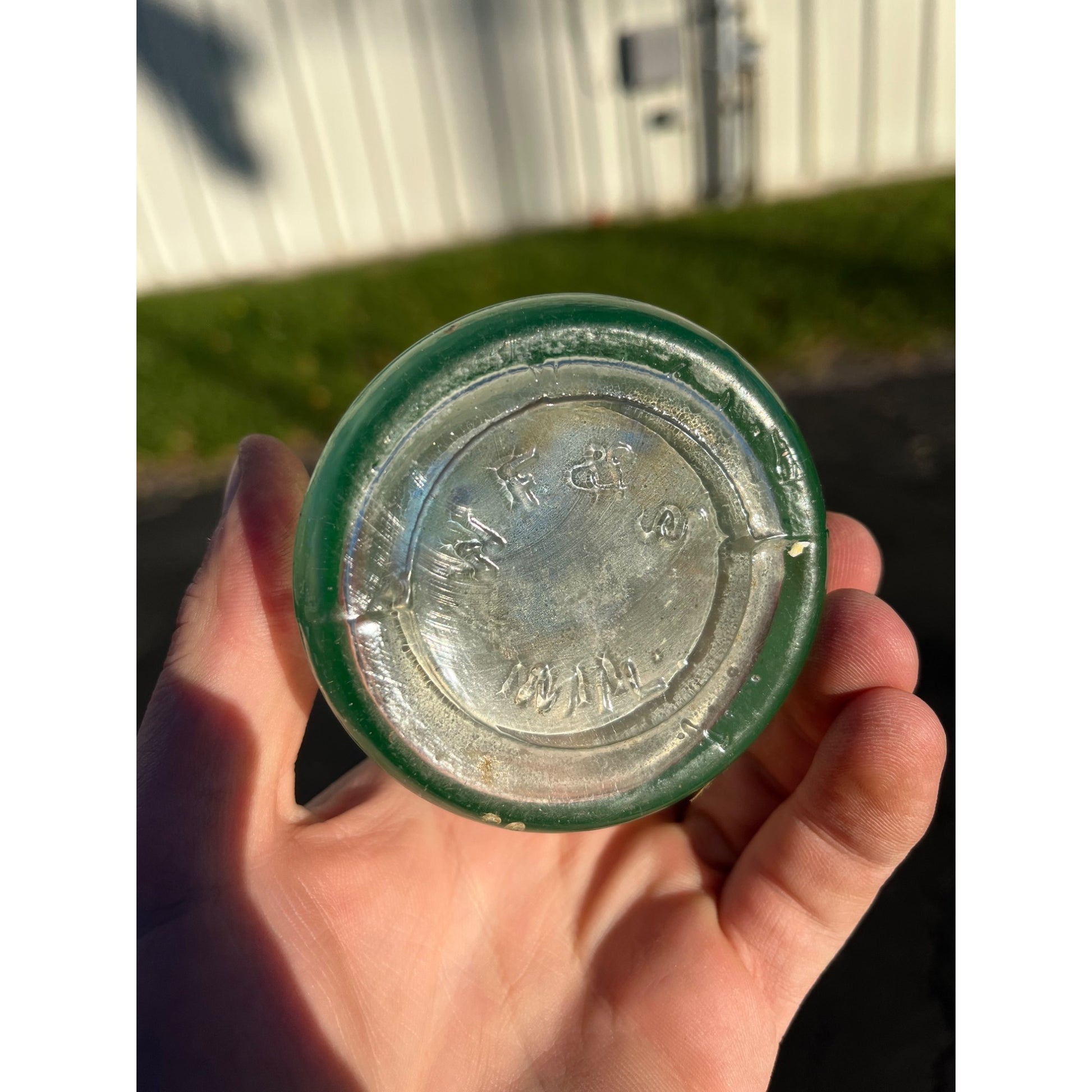 Vintage Pre-Prohibition Independent Brewery Milwaukee Wis Aqua Blue Beer Bottle