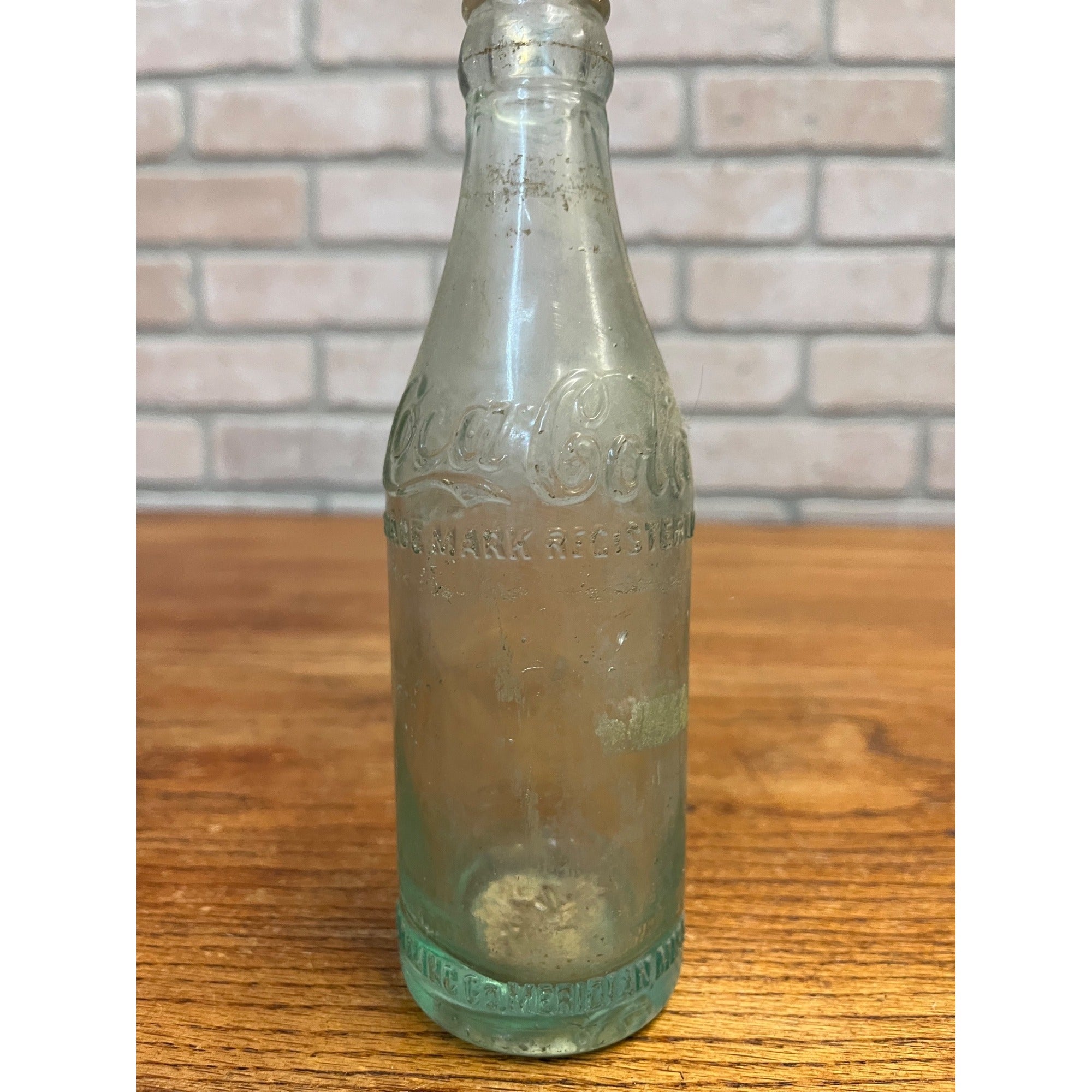 Vintage Original Meridian Miss Coca Cola Bottle Straight Side Shoulder Script MS