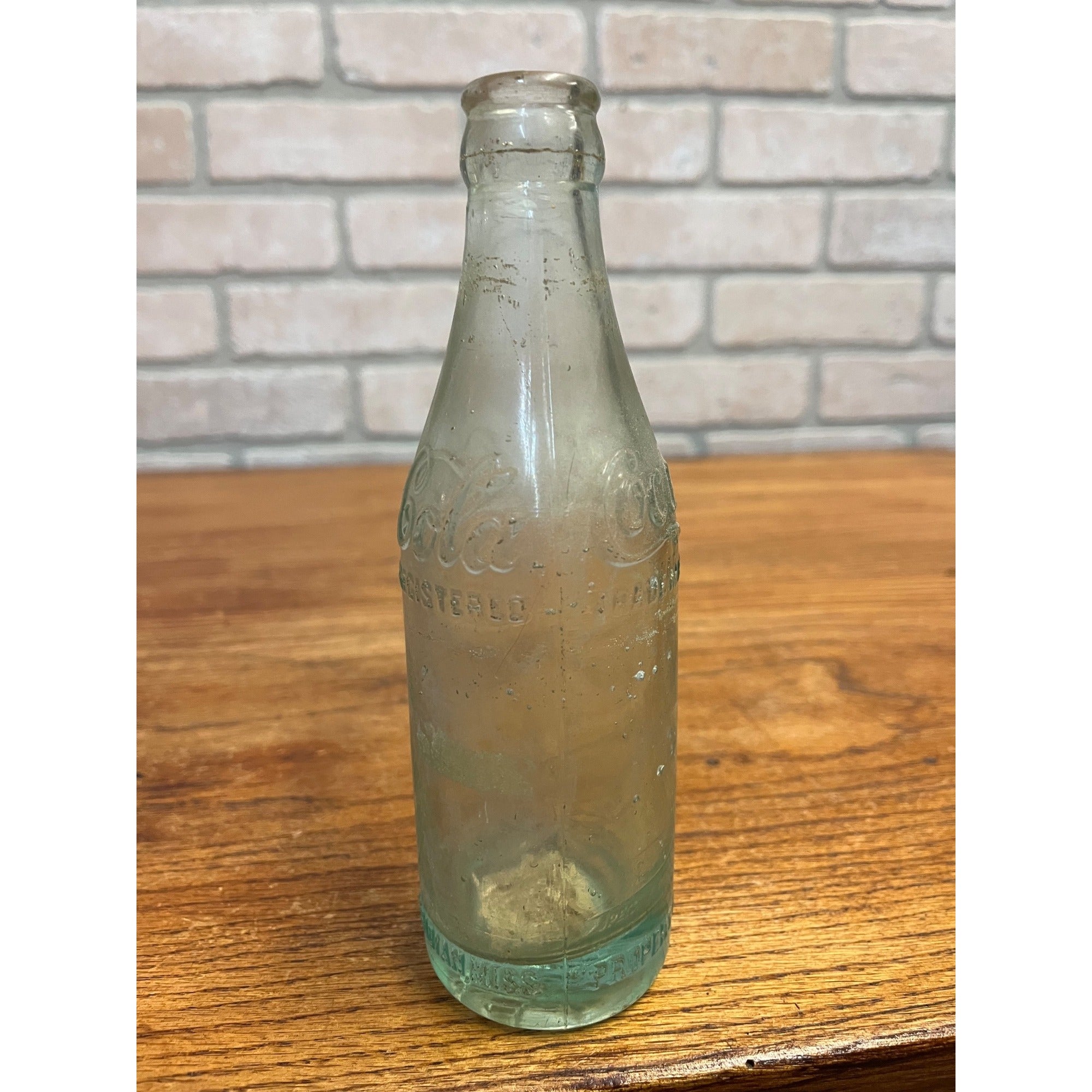 Vintage Original Meridian Miss Coca Cola Bottle Straight Side Shoulder Script MS