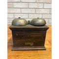 Antique Dual Bell Ringer Telephone Western Electric Oak Dovetailed Box Part