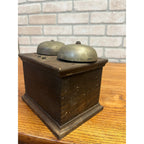 Antique Dual Bell Ringer Telephone Western Electric Oak Dovetailed Box Part