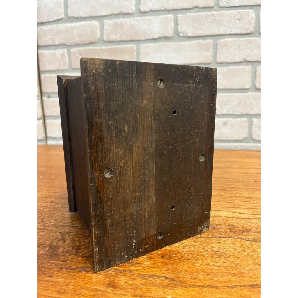 Antique Dual Bell Ringer Telephone Western Electric Oak Dovetailed Box Part