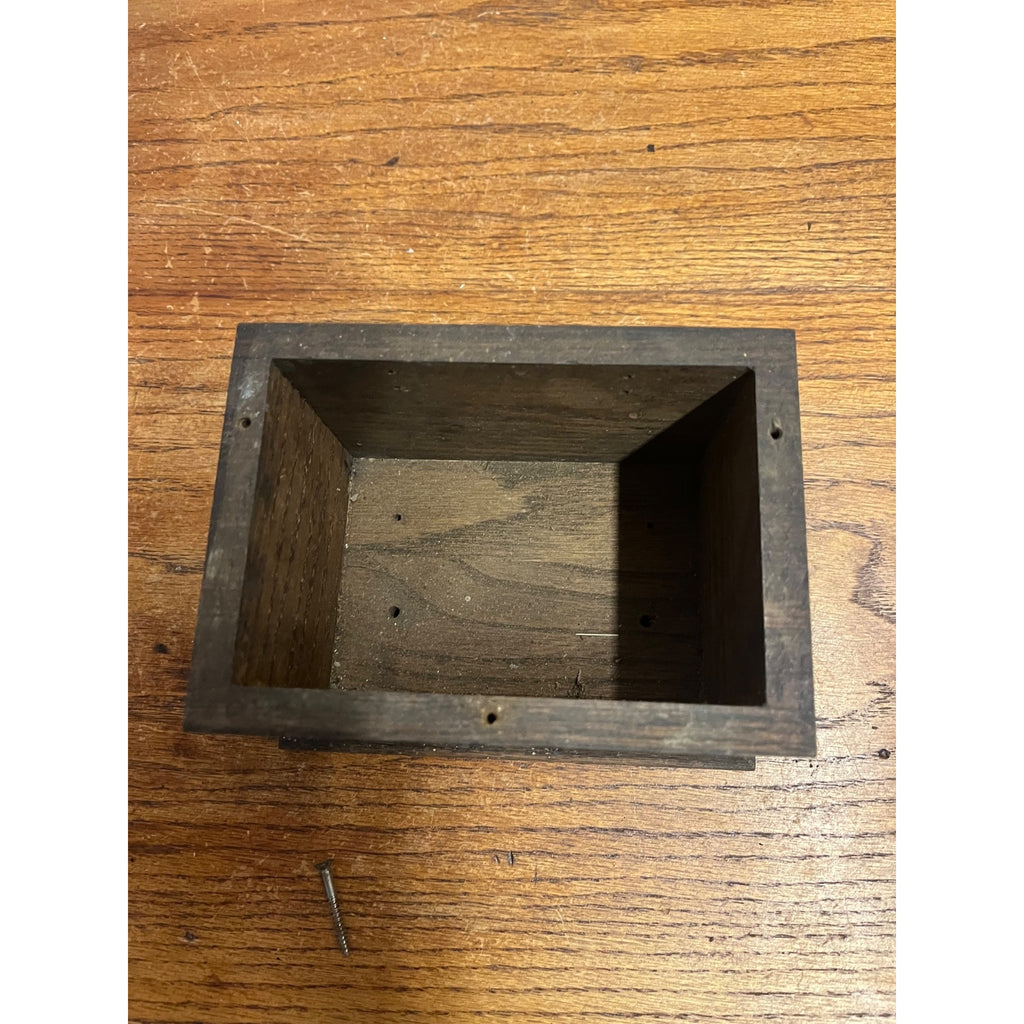 Antique Dual Bell Ringer Telephone Western Electric Oak Dovetailed Box Part