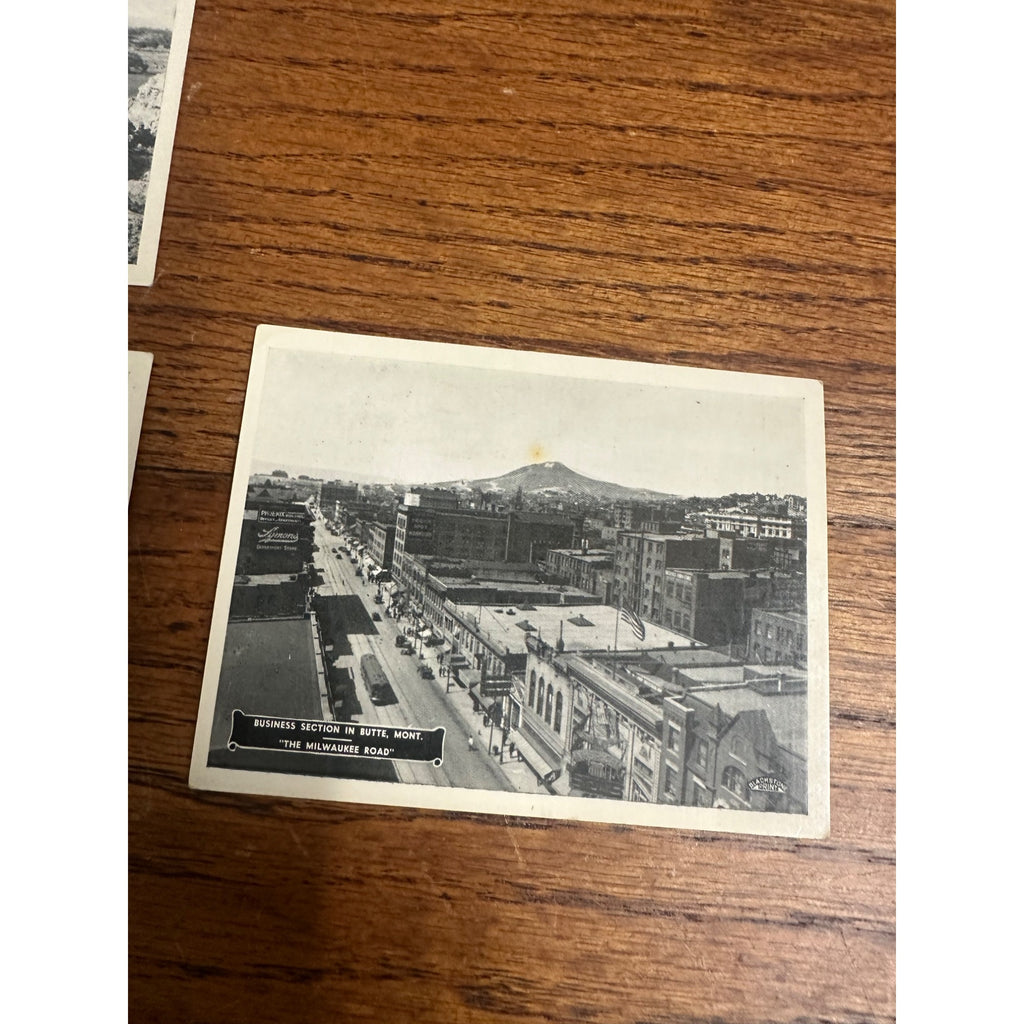 Vintage 1930s Scenes Along the Milwaukee Road Railroad Miniature Photos (12)