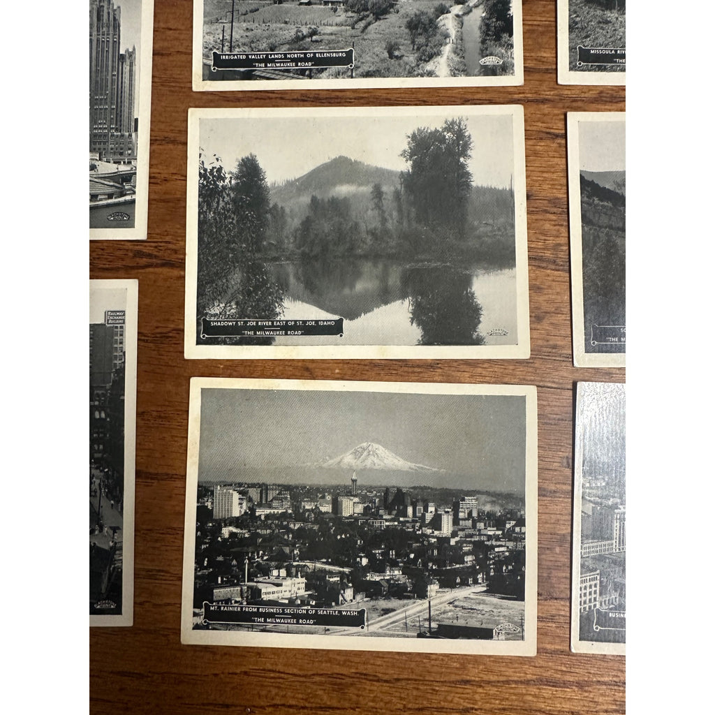 Vintage 1930s Scenes Along the Milwaukee Road Railroad Miniature Photos (12)