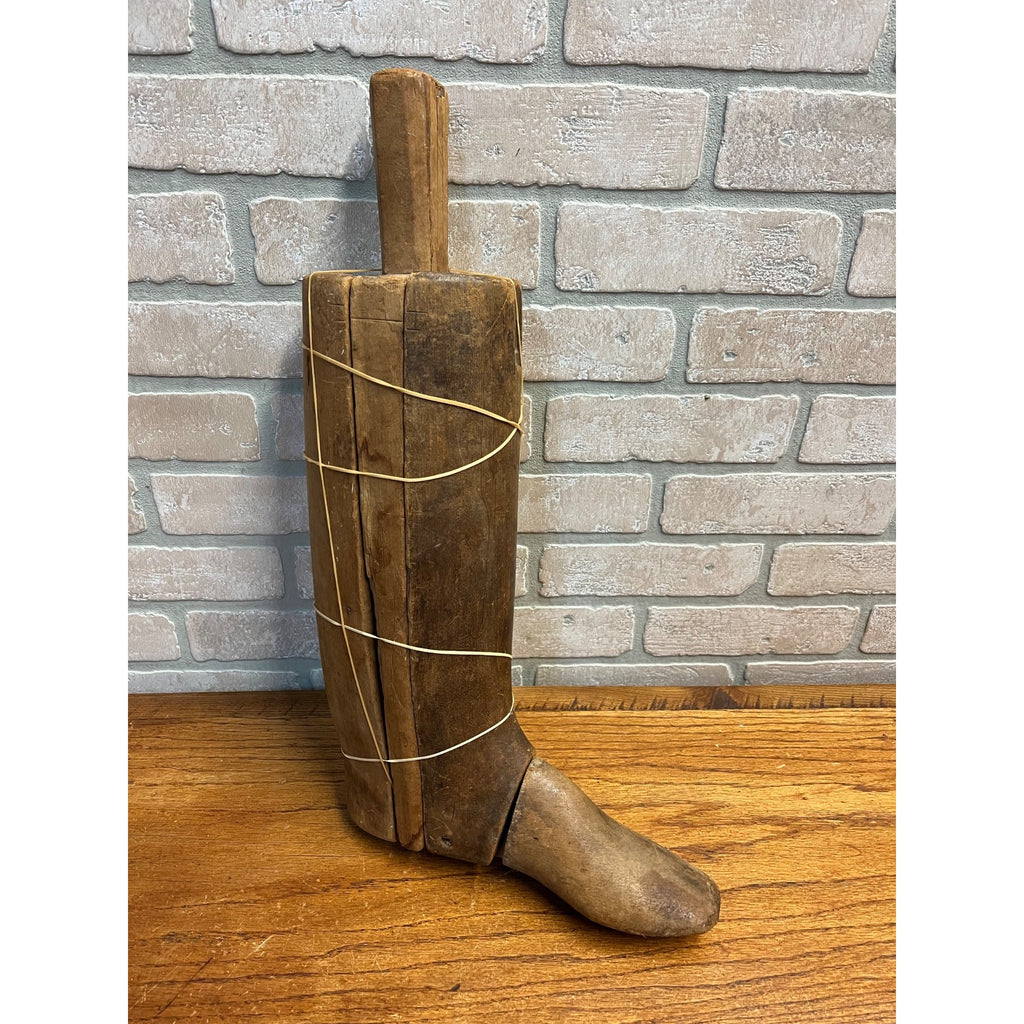 Antique Primitive Wooden Boot Stretcher Mold Cobblers 4pc Unique Unusual