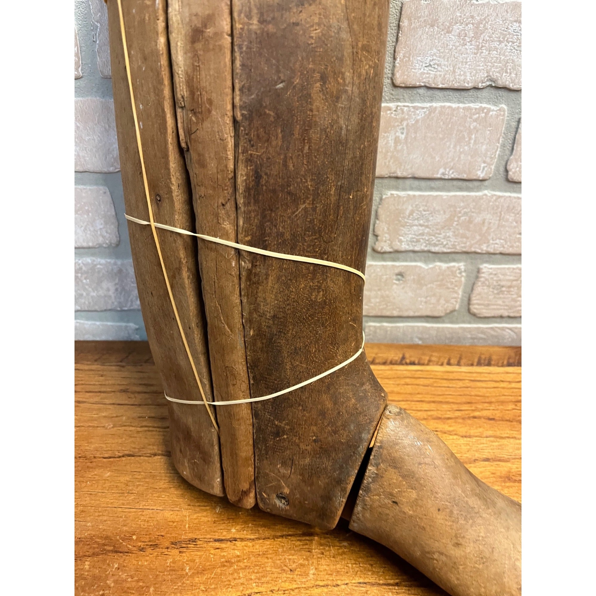 Antique Primitive Wooden Boot Stretcher Mold Cobblers 4pc Unique Unusual