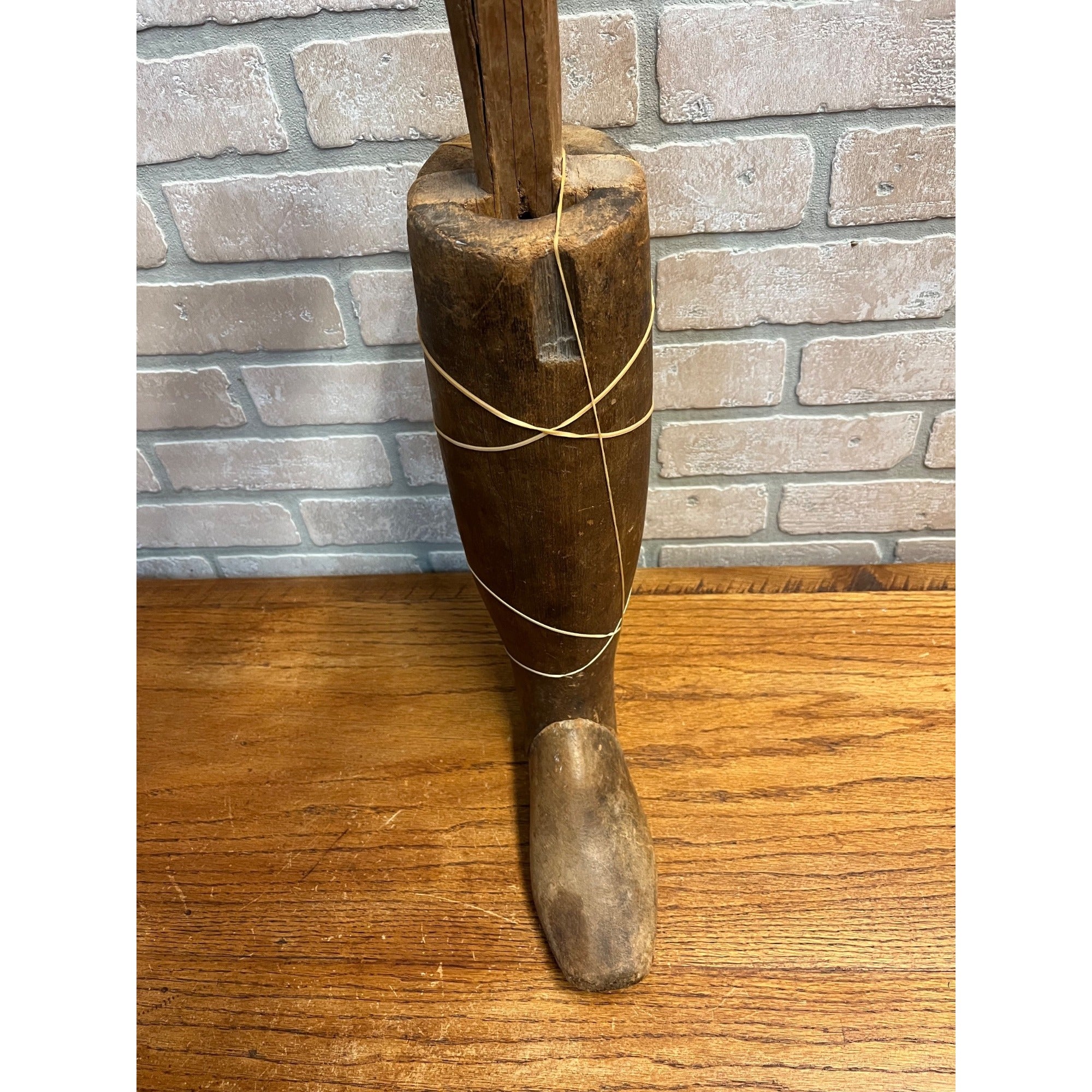 Antique Primitive Wooden Boot Stretcher Mold Cobblers 4pc Unique Unusual