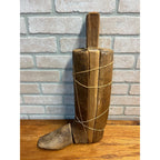 Antique Primitive Wooden Boot Stretcher Mold Cobblers 4pc Unique Unusual