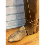 Antique Primitive Wooden Boot Stretcher Mold Cobblers 4pc Unique Unusual