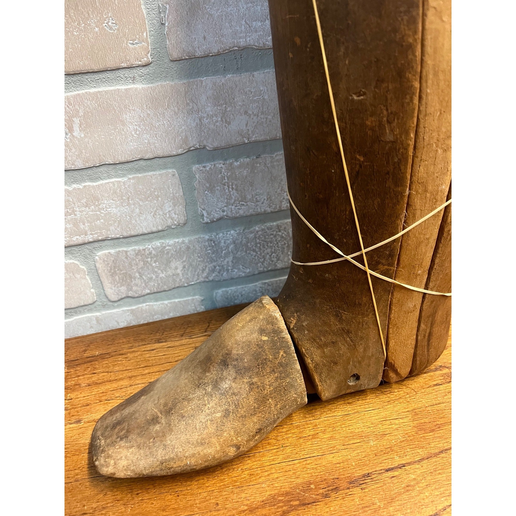 Antique Primitive Wooden Boot Stretcher Mold Cobblers 4pc Unique Unusual