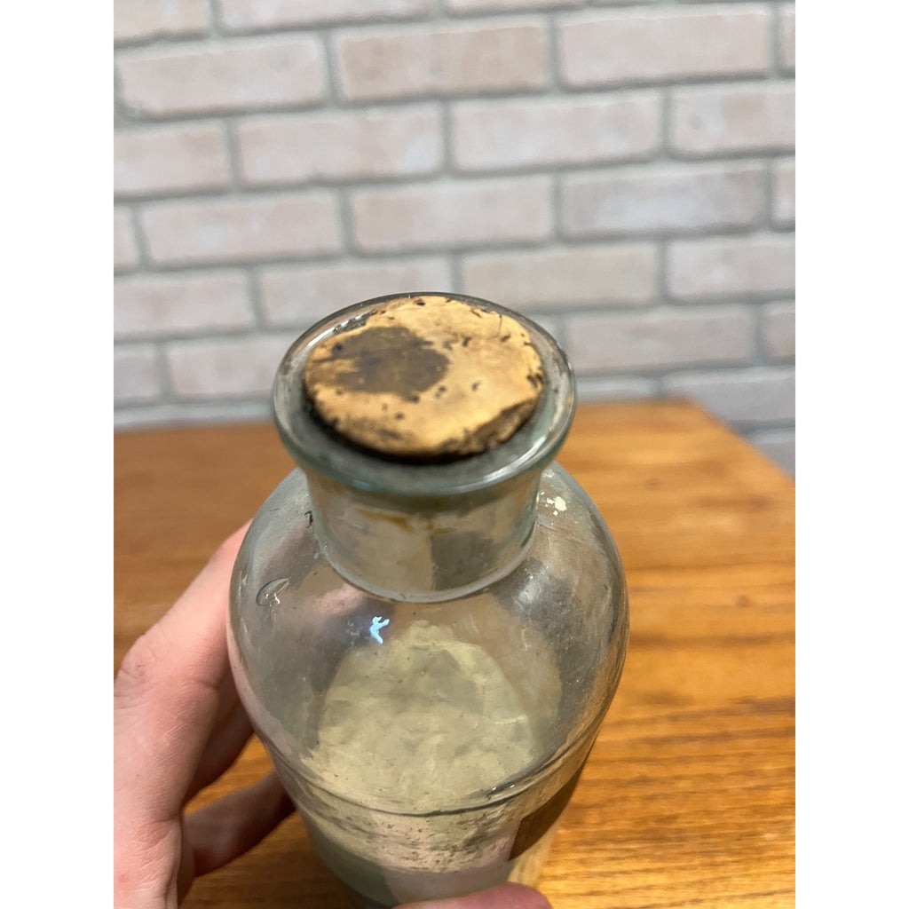 Antique CM. TRACCA. PV Apothecary Pharmacy Medicine Glass Bottle w/ Label