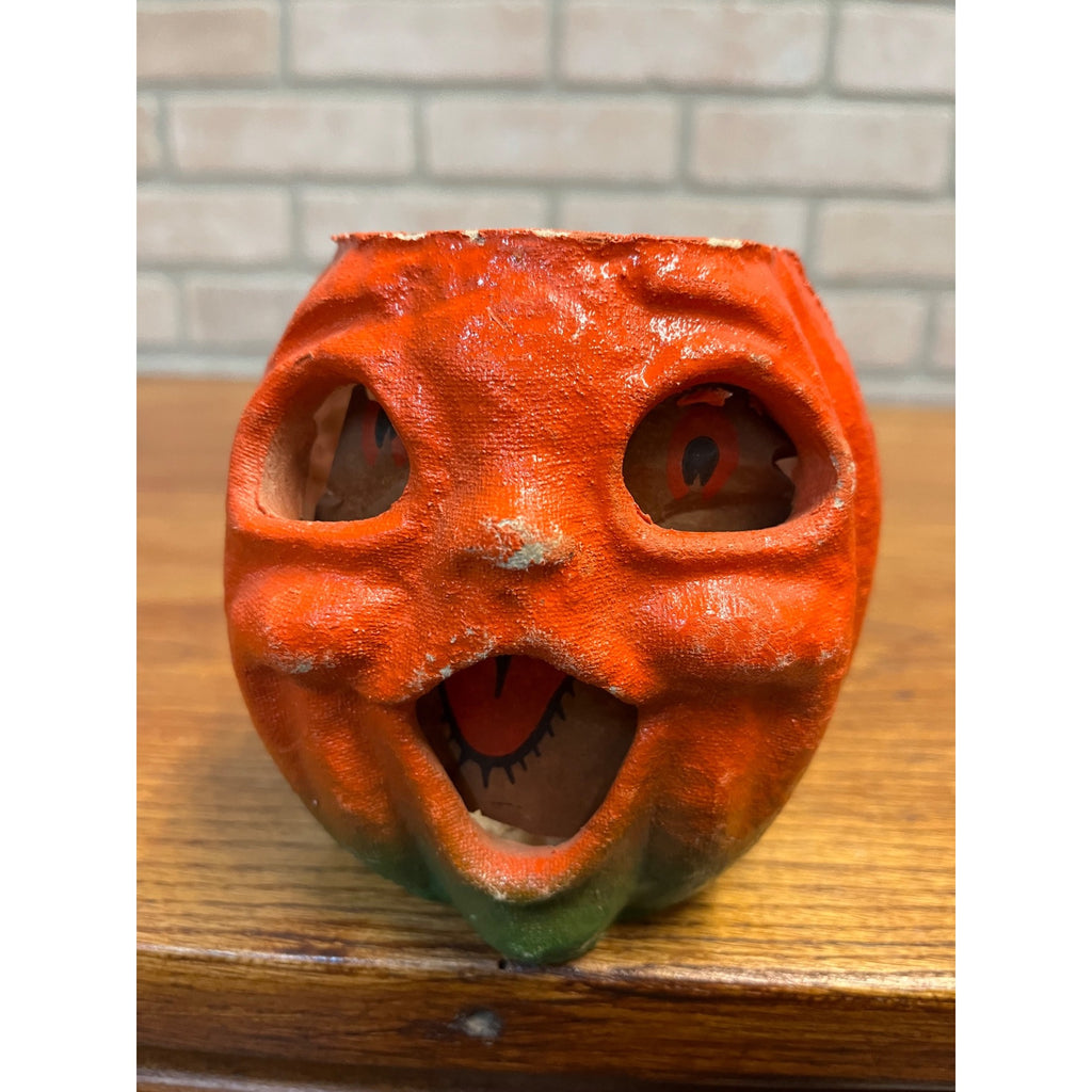 Vintage Halloween Jack o' Lantern Pulp Paper Mache JOL Choir Boy 4"