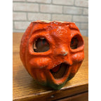 Vintage Halloween Jack o' Lantern Pulp Paper Mache JOL Choir Boy 4"
