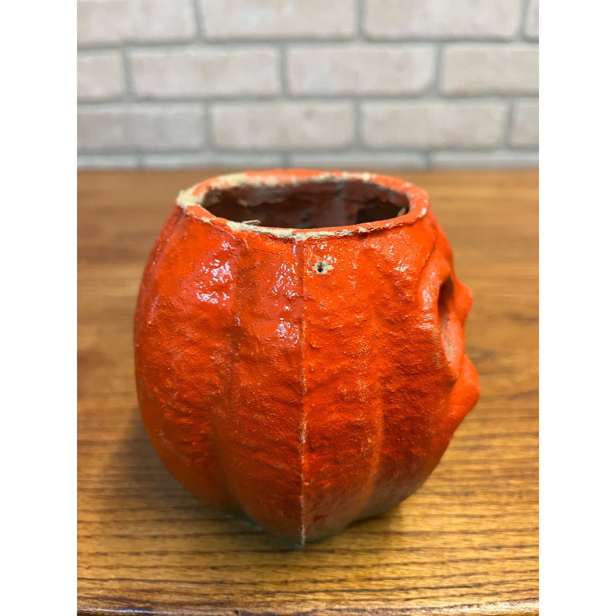 Vintage Halloween Jack o' Lantern Pulp Paper Mache JOL Choir Boy 4"