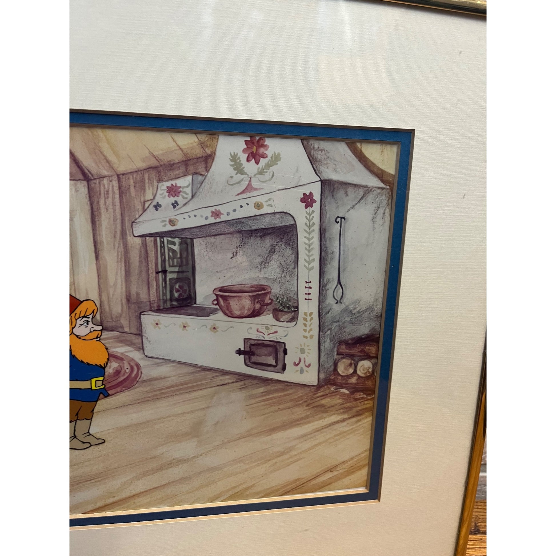 Vintage 1980 Gnomes Production Animation Cel w/ Background CBS TV