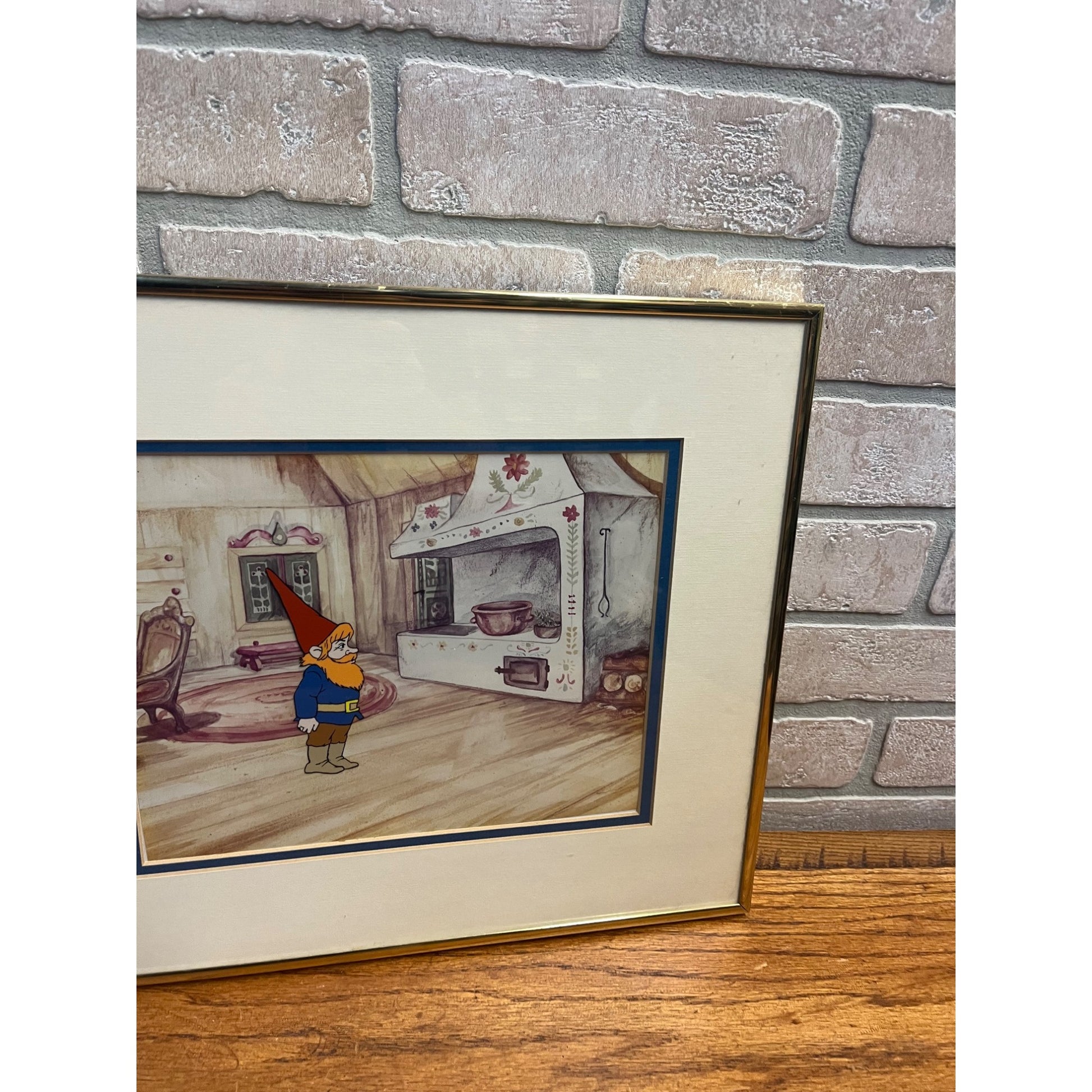 Vintage 1980 Gnomes Production Animation Cel w/ Background CBS TV