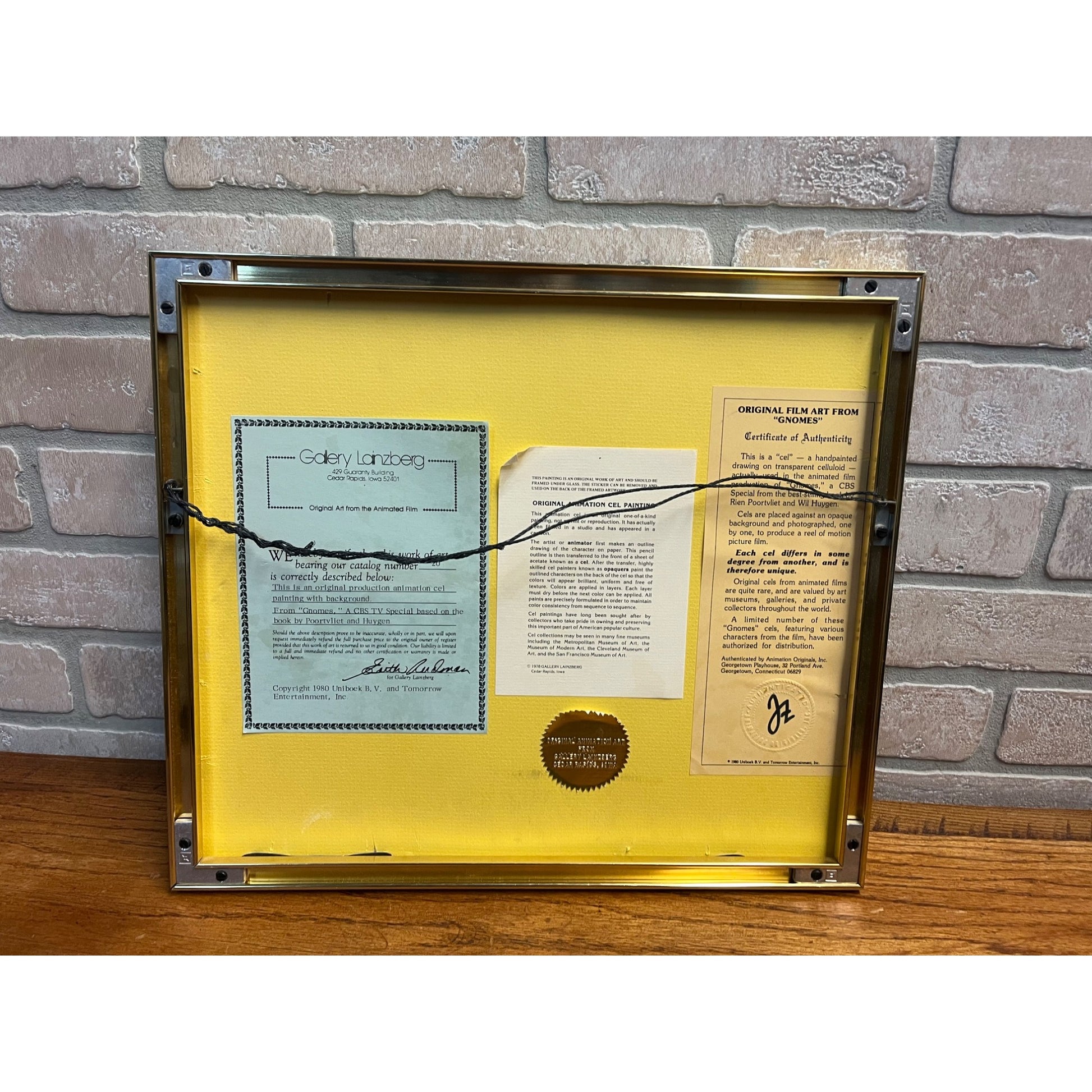 Vintage 1980 Gnomes Production Animation Cel w/ Background CBS TV