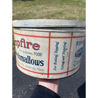 Vintage Campfire Marshmallow Advertising Tin Milwaukee Wis Can Kitchen 5lb