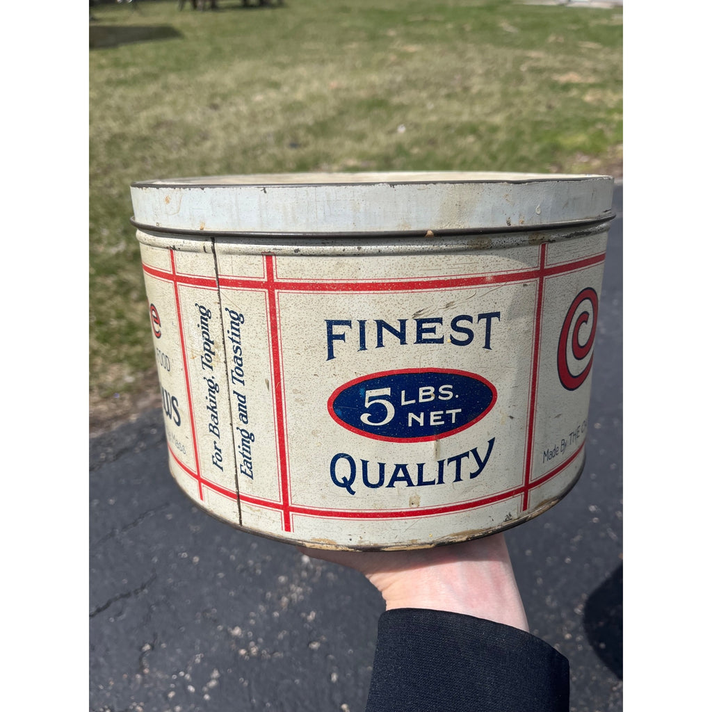 Vintage Campfire Marshmallow Advertising Tin Milwaukee Wis Can Kitchen 5lb