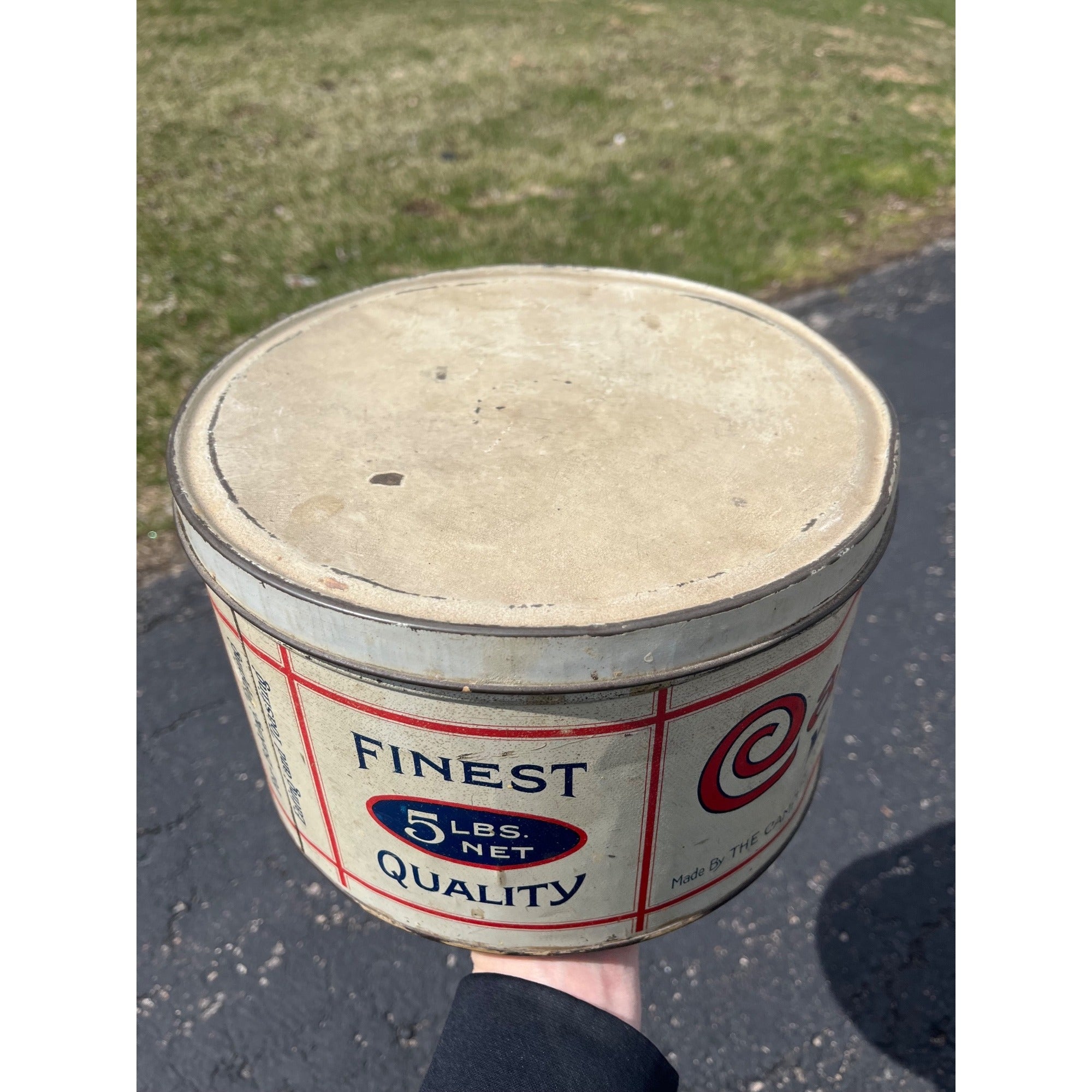 Vintage Campfire Marshmallow Advertising Tin Milwaukee Wis Can Kitchen 5lb