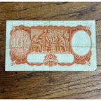 1942 Australia 10 Shillings King George VI Paper Currency