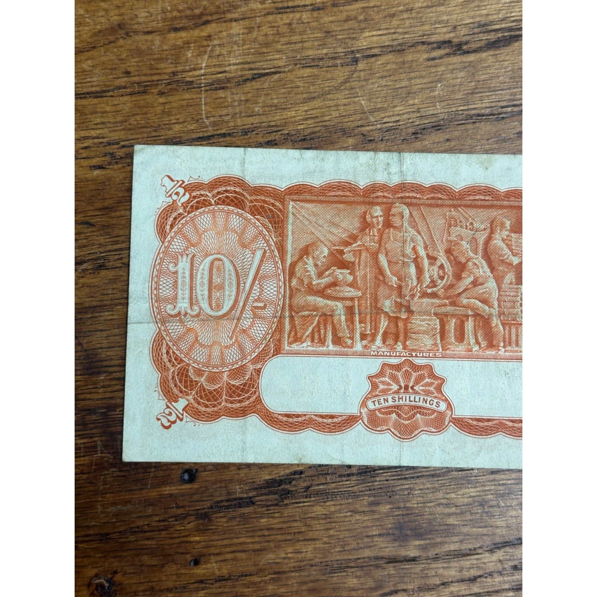 1942 Australia 10 Shillings King George VI Paper Currency