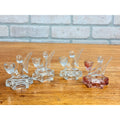 Vintage Christmas Miniature Glass Angel Candle Stick Holders Set of 4
