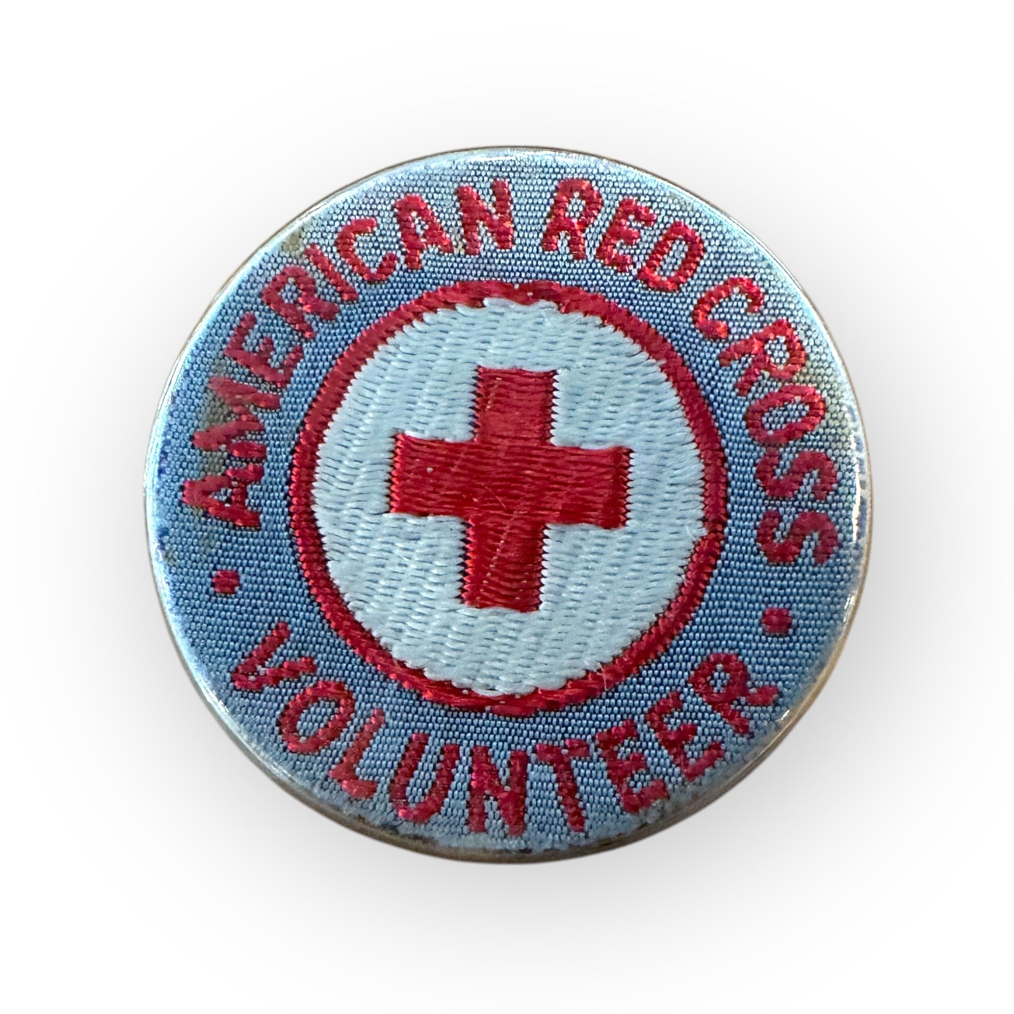 Vintage WWII American Red Cross 1" Stitch Pin Lapel Volunteer