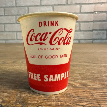 Vintage 4oz Have A Coke Sample Coca Cola Taste Paper Wax Cup Soda