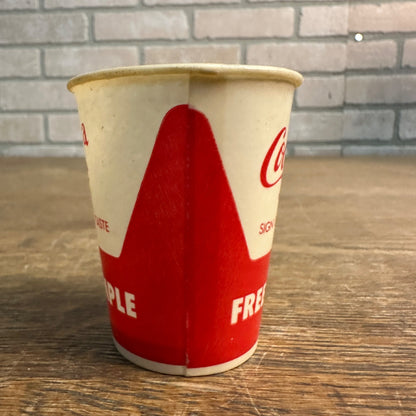 Vintage 4oz Have A Coke Sample Coca Cola Taste Paper Wax Cup Soda