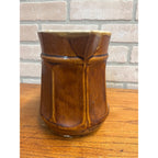 Antique Primitive Paneled Stoneware Water Pitcher Kitchen Farmhouse Decor