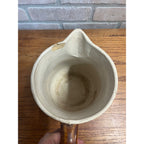 Antique Primitive Paneled Stoneware Water Pitcher Kitchen Farmhouse Decor