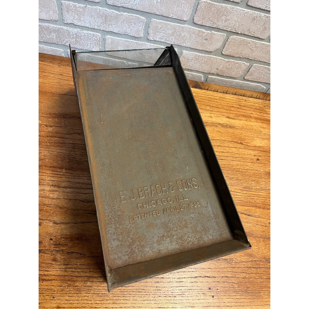 Rare Original Antique E.J. Brach & Sons Galvanized Candy Store Display Mercantile Circa 1926 Chicago, IL