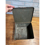 Antique Crispo Lilly Sodas Tin Advertising Box Sawyer Biscuit Patriotic Red