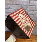 Antique Crispo Lilly Sodas Tin Advertising Box Sawyer Biscuit Patriotic Red