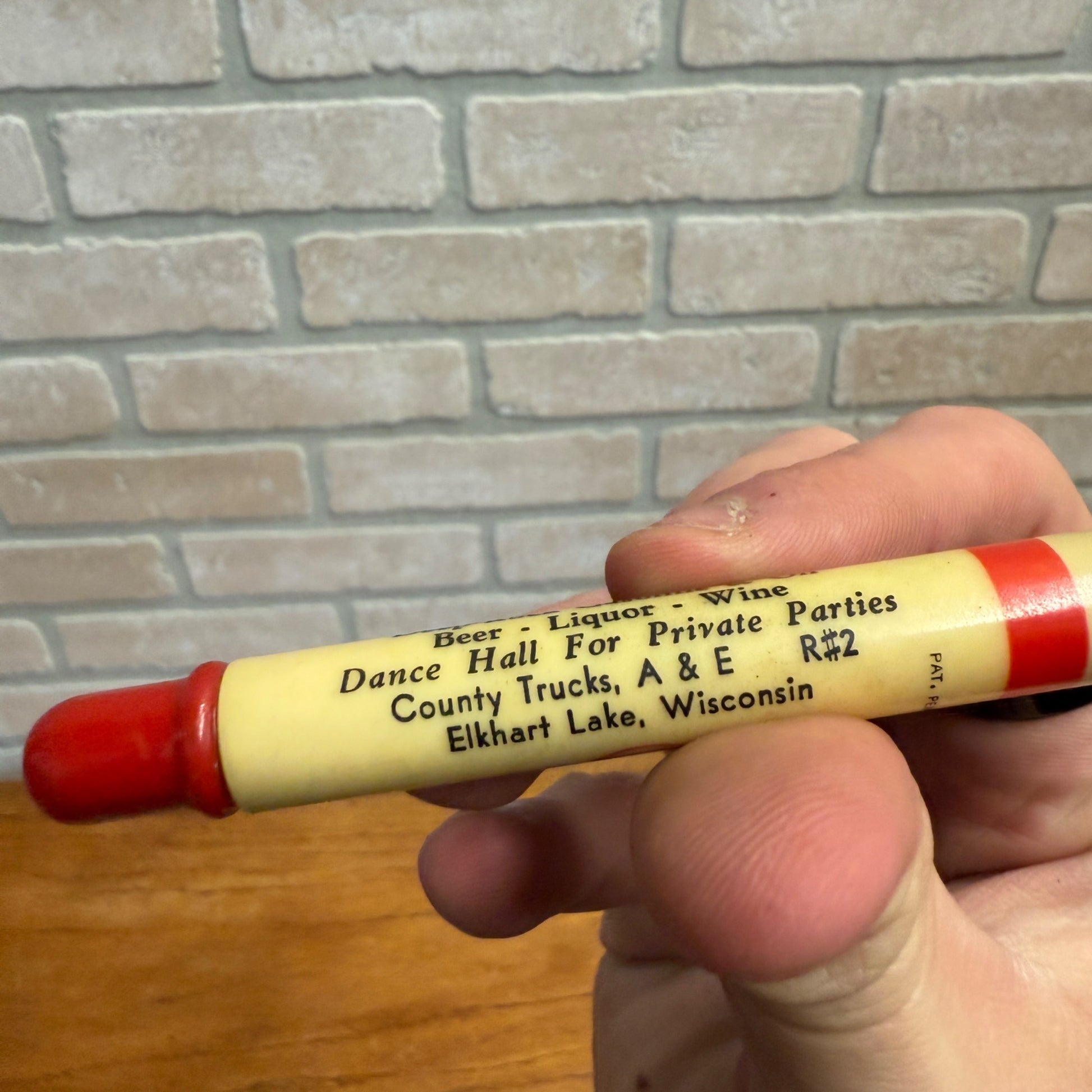 Vintage Deep Rock Gasoline Oil Advertising Bullet Pencil Elkhart Lake WI Weitzel