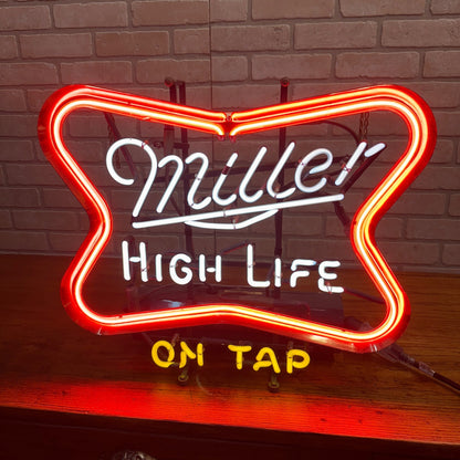 SCARCE Miller High Life Beer Flashing Neon Sign On Tap Milwaukee Motion Sign